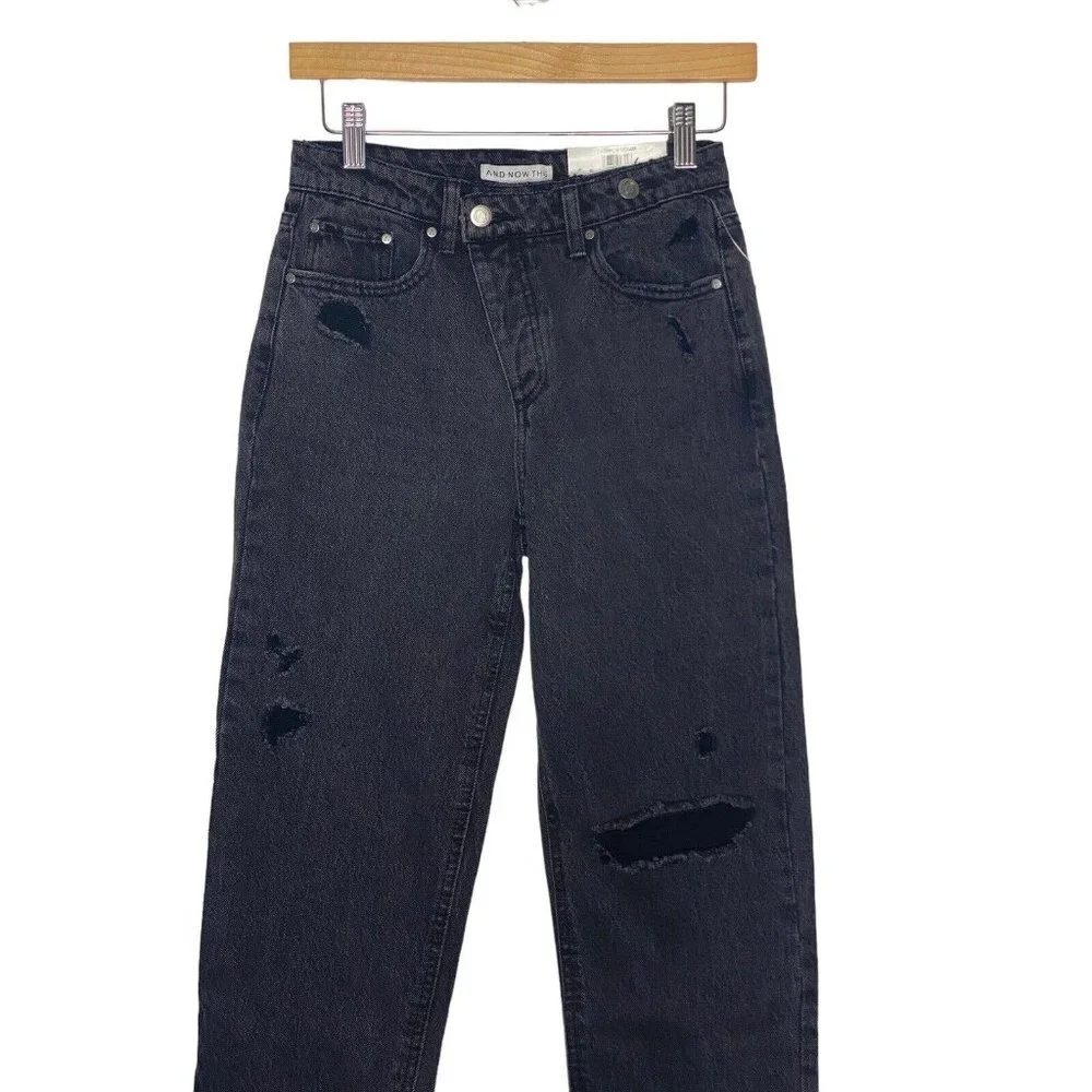 And Now This Womens The Criss Cross Jean High Rise Straight Leg‎ Size 26